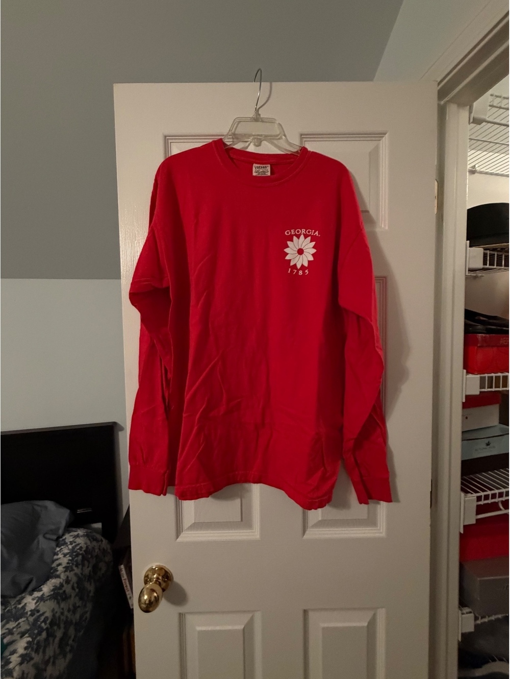 GA Bulldog UGA Red long sleeve graphic shirt - L